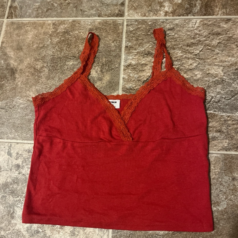 Cotton On Red Lace Cami